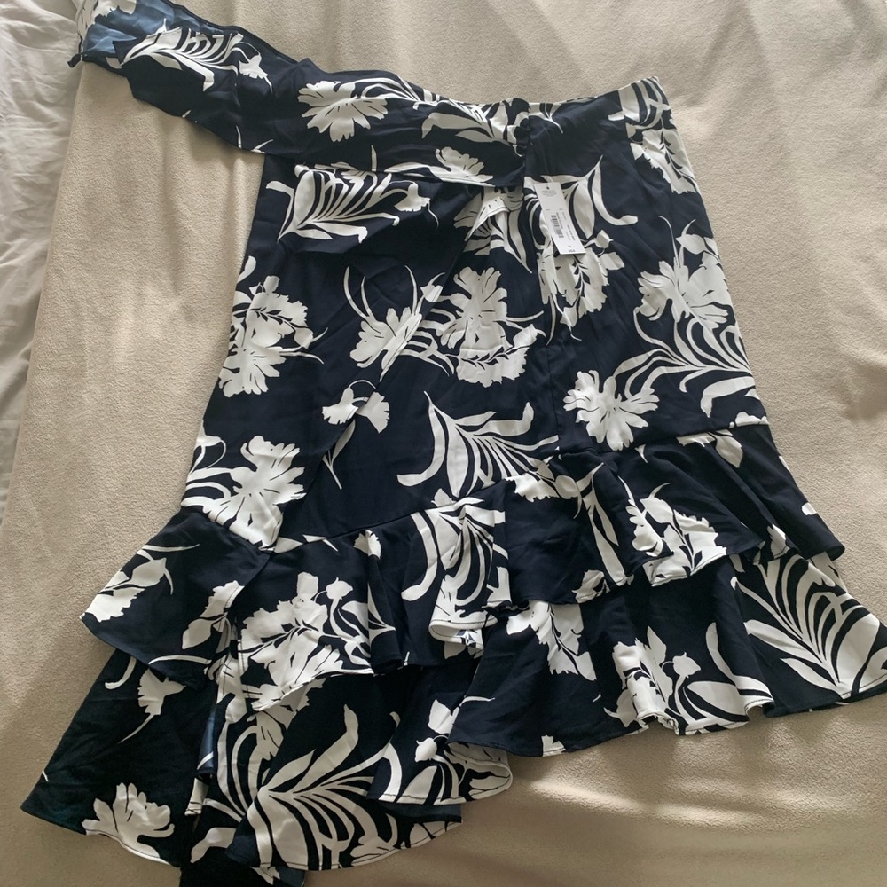 Navy Blue Floral Worthington Skirt from JCPenney